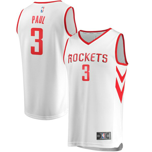 Maillot nba Houston Rockets Association Edition Homme Chris Paul 3 Blanc